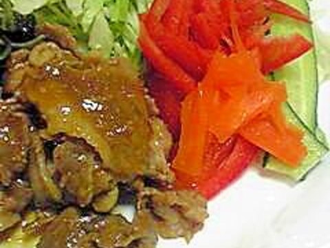 ガッツリ食べたい！豚のカレージンジャー炒め